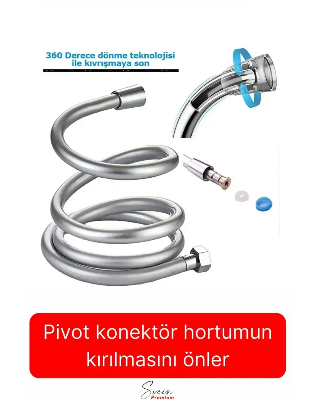 Yüksek Kalite 5 Katman Esnek Kırılmaz Çatlamaz Paslanmaz Sızdırmaz Banyo Duş Musluk Hortum 1,5 mt