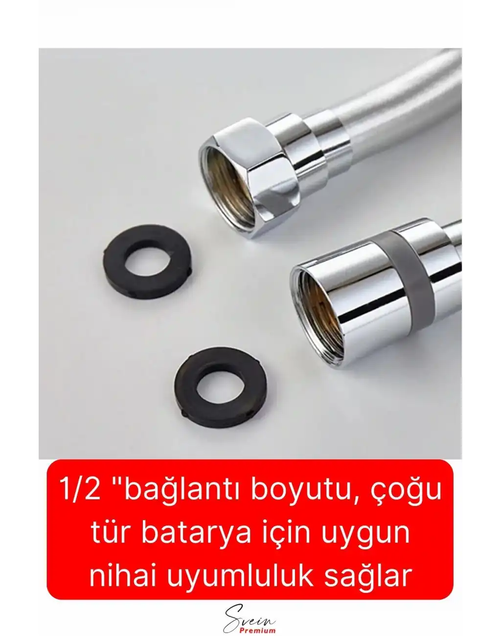Yüksek Kalite 5 Katman Esnek Kırılmaz Çatlamaz Paslanmaz Sızdırmaz Banyo Duş Musluk Hortum 1,5 mt