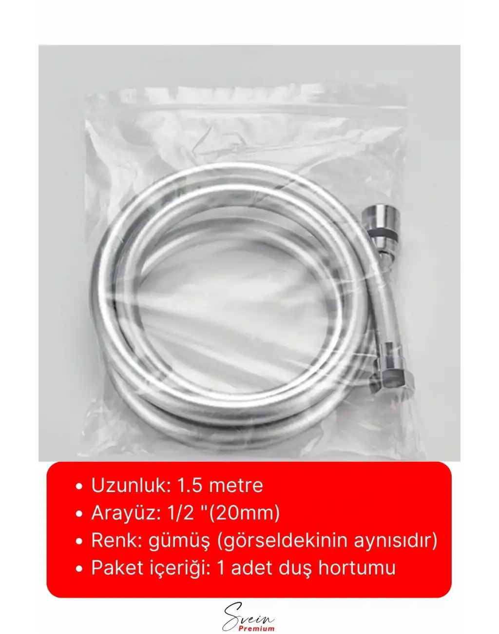 Yüksek Kalite 5 Katman Esnek Kırılmaz Çatlamaz Paslanmaz Sızdırmaz Banyo Duş Musluk Hortum 1,5 mt