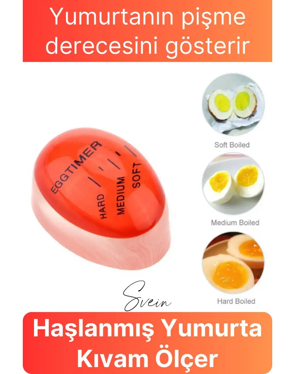 Dublör Yumurta Zamanlayıcı Göstergeli Egg Timer Pişirme Haşlama Süresi Kıvam Ayarlama Aparatı