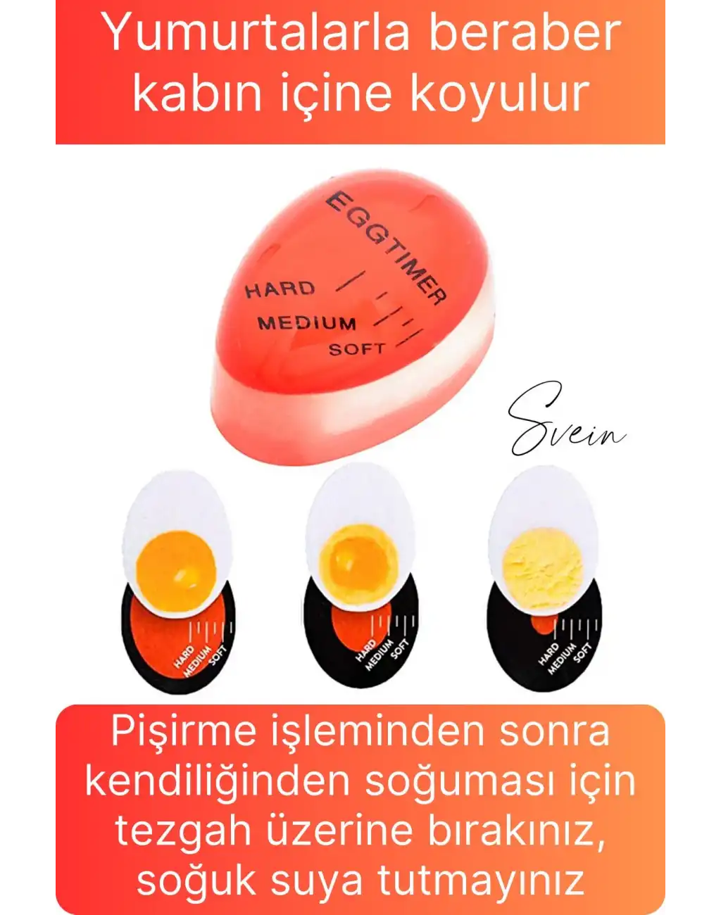 Dublör Yumurta Zamanlayıcı Göstergeli Egg Timer Pişirme Haşlama Süresi Kıvam Ayarlama Aparatı
