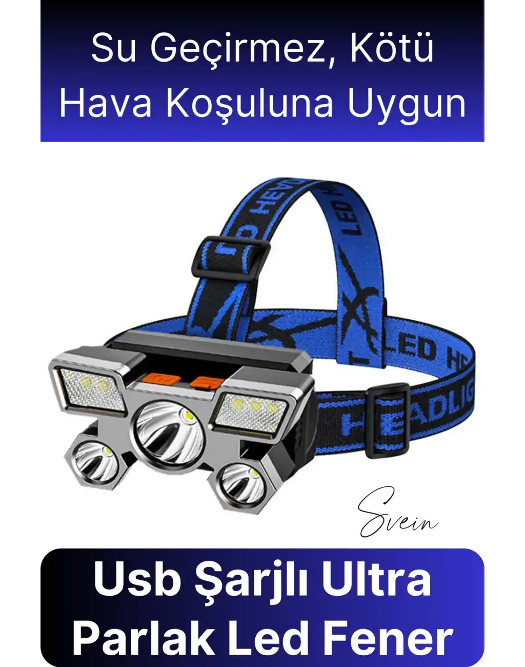 Usb Şarjlı Ultra Parlak Led Kafa Lambası Güçlü Aydınlatma 4 Mod Su Geçirmez Kamp Tamir İşleri İçin