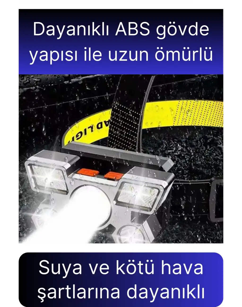 Usb Şarjlı Ultra Parlak Led Kafa Lambası Güçlü Aydınlatma 4 Mod Su Geçirmez Kamp Tamir İşleri İçin