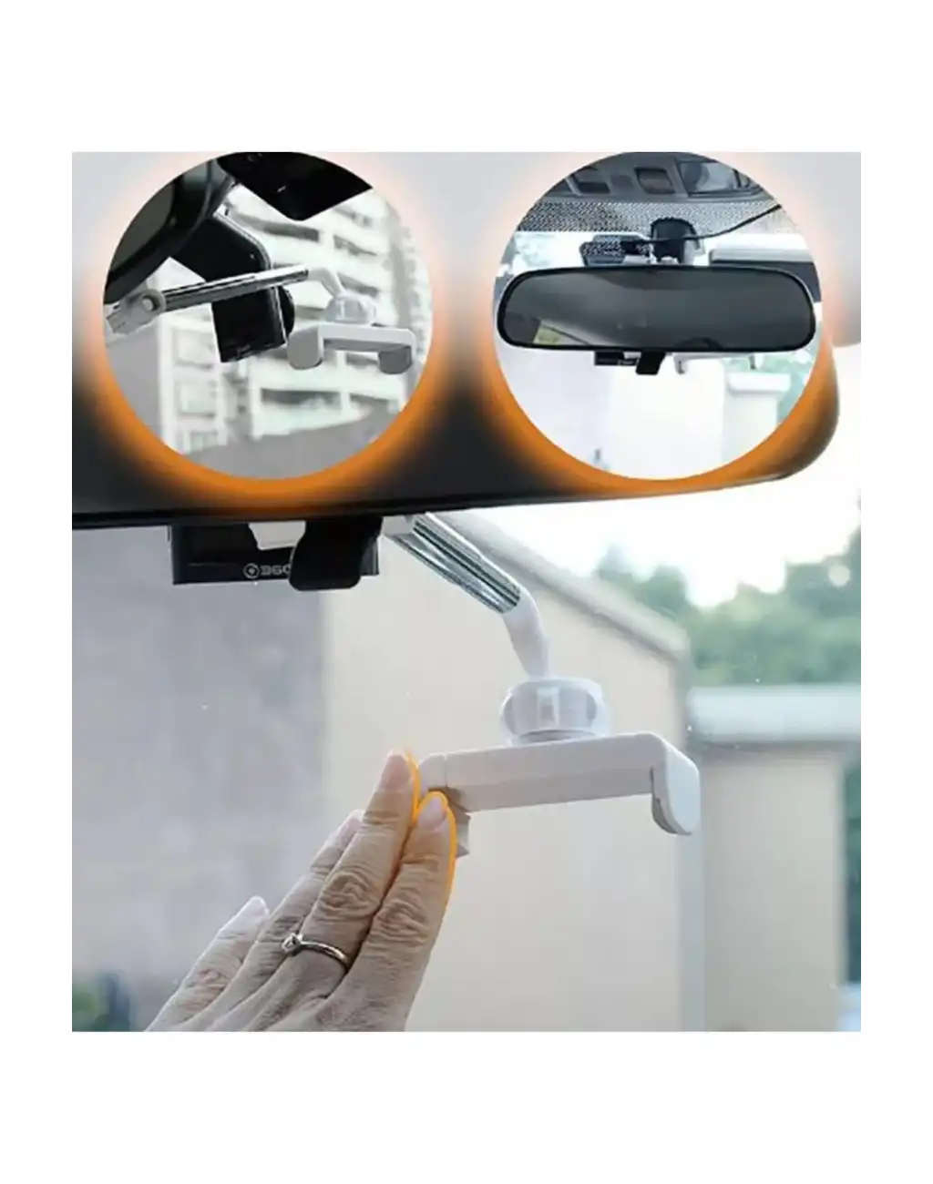 Premium Dayanıklı Araç İçi Oto Dikiz Aynası Akrobat Telefon Tutacağı GPS Takip Standı Universal