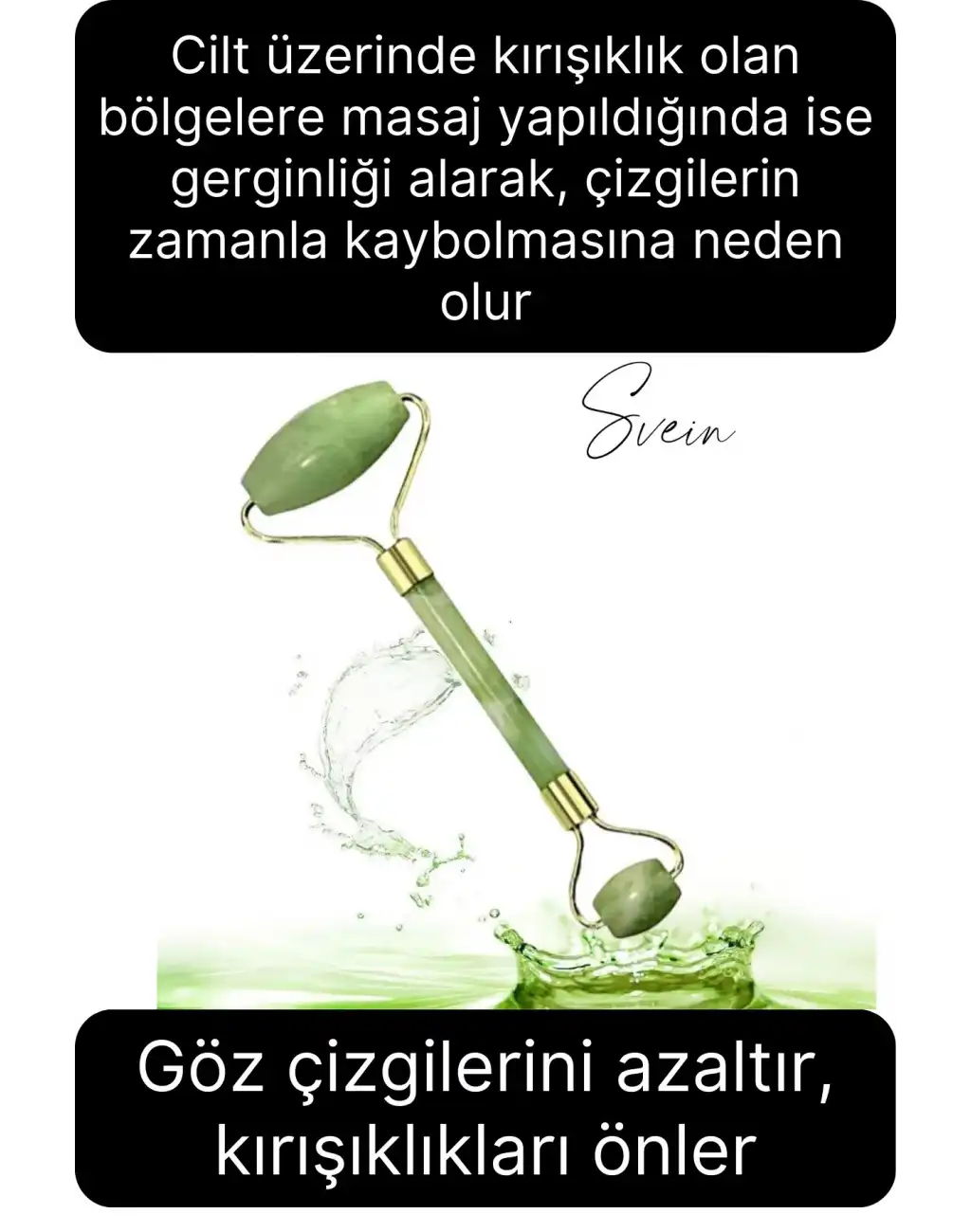 Premium %100 Doğal Yeşim Taşı 2 Başlıklı Masaj Aleti Yaşlanma Karşıtı Gua Sha Yüz Bakım Face Roller