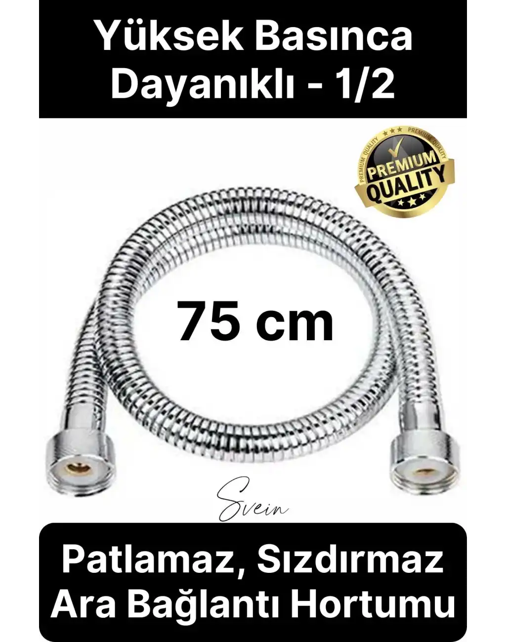 #AraHortum 75 cm Kısa Tepe Ara Duş Hortumu Spiral Robot Ara Bağlantı Örgülü Dayanıklı Kopmaz Patlamaz Sızdırmaz