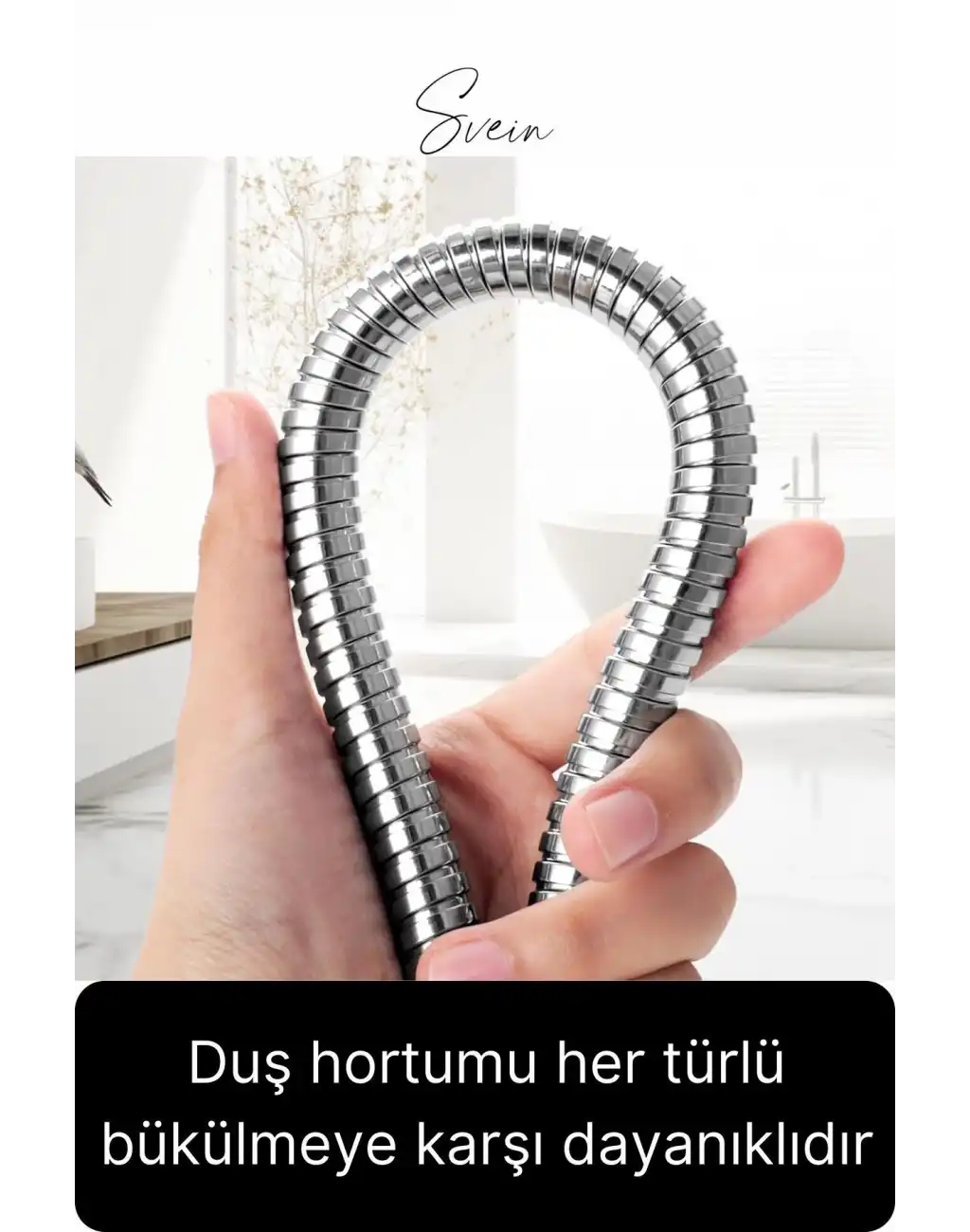 #AraHortum 75 cm Kısa Tepe Ara Duş Hortumu Spiral Robot Ara Bağlantı Örgülü Dayanıklı Kopmaz Patlamaz Sızdırmaz