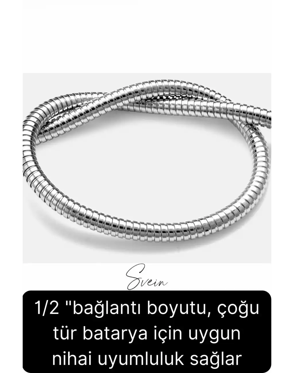 #AraHortum 75 cm Kısa Tepe Ara Duş Hortumu Spiral Robot Ara Bağlantı Örgülü Dayanıklı Kopmaz Patlamaz Sızdırmaz