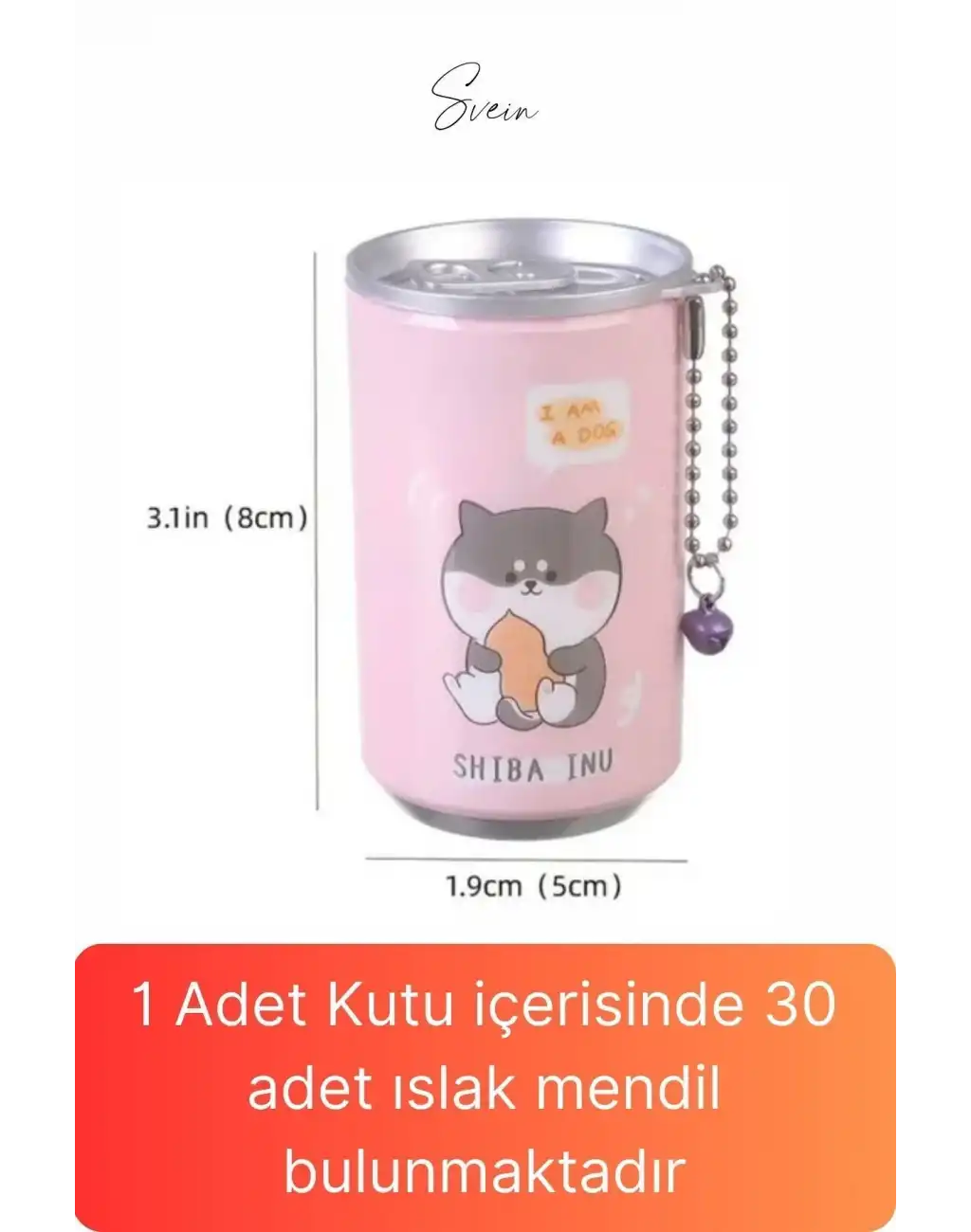 4lü Fenomen Sevimli Teneke Kutu Görünümlü Islak Mendil Saklama Kutusu Kabı Anahtarlık Çanta Süsü