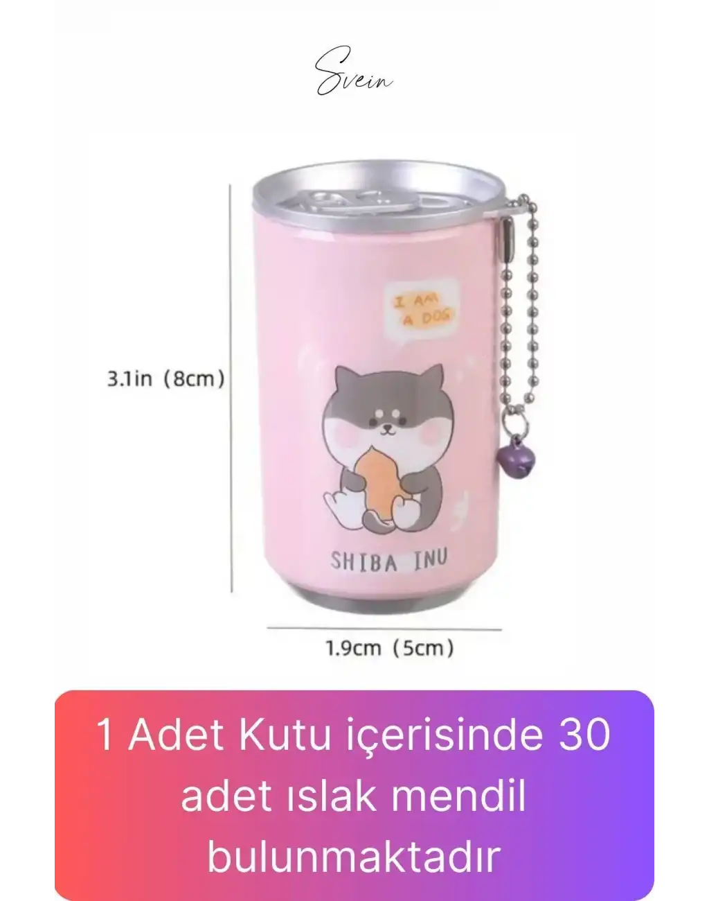 10lu Fenomen Sevimli Teneke Kutu Görünümlü Islak Mendil Saklama Kutusu Kabı Anahtarlık Çanta Süsü