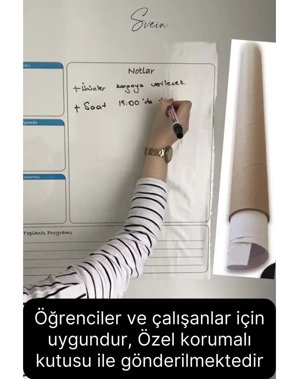 Kendinden Yapışkanlı Tutunabilen İz Bırakmaz Haftalık Planlayıcı Manyetik Duvar Sticker Takvim