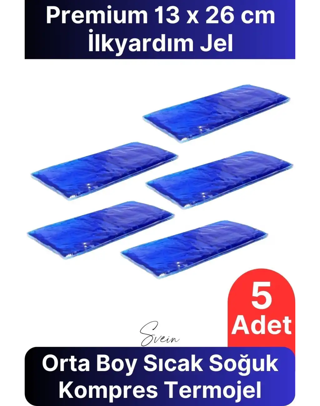 5li Avantaj Orta Boy Soğuk Sıcak Kompres Buz Jel Termojel El Ayak Diz Ağrı Tekrar Kullanılabilir