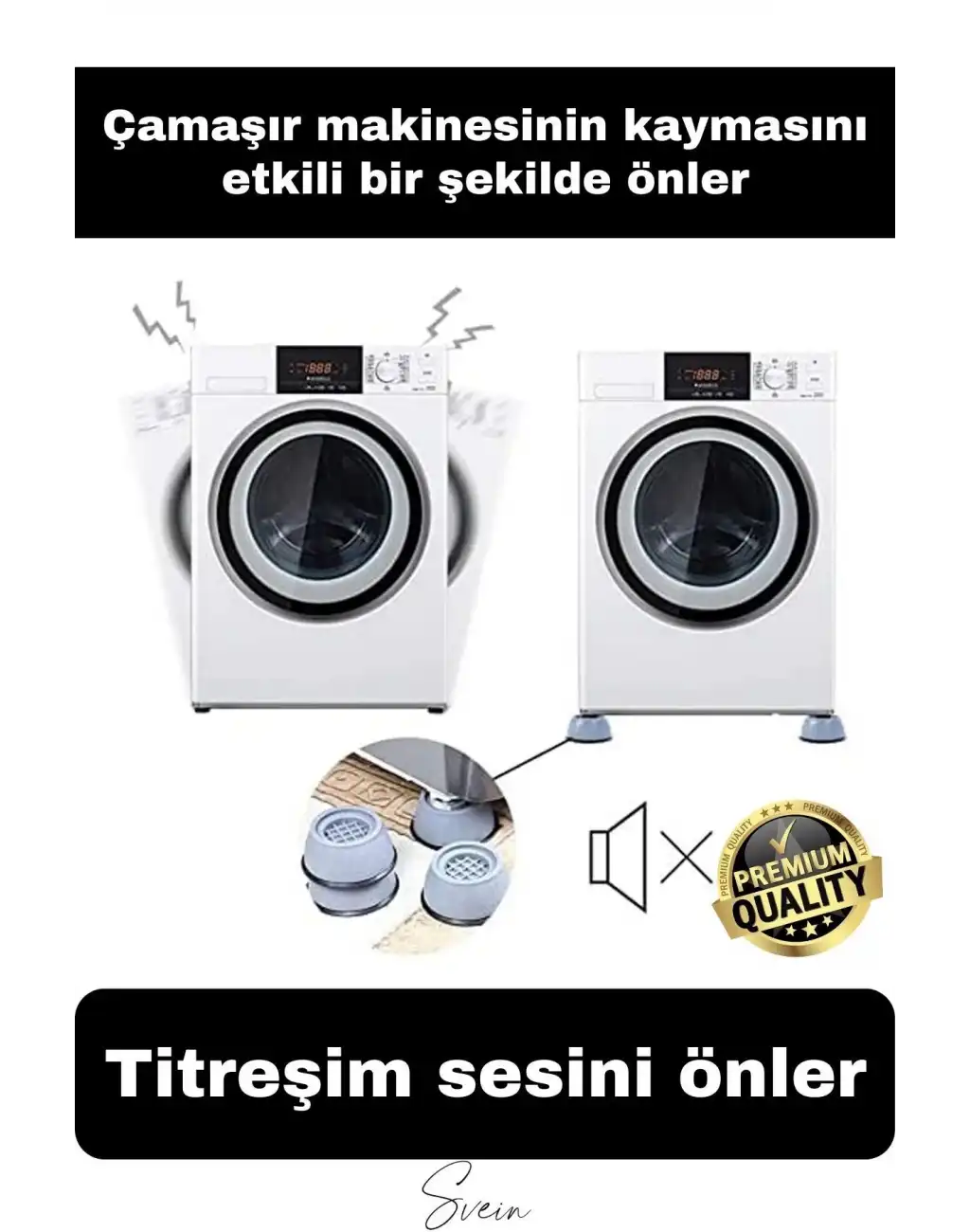 16lı Gürültü Engelleyici Kaymaz Titreşim Önleyici Kauçuk Ayak Ped Çamaşır Makinesi Beyaz Eşya Stoper