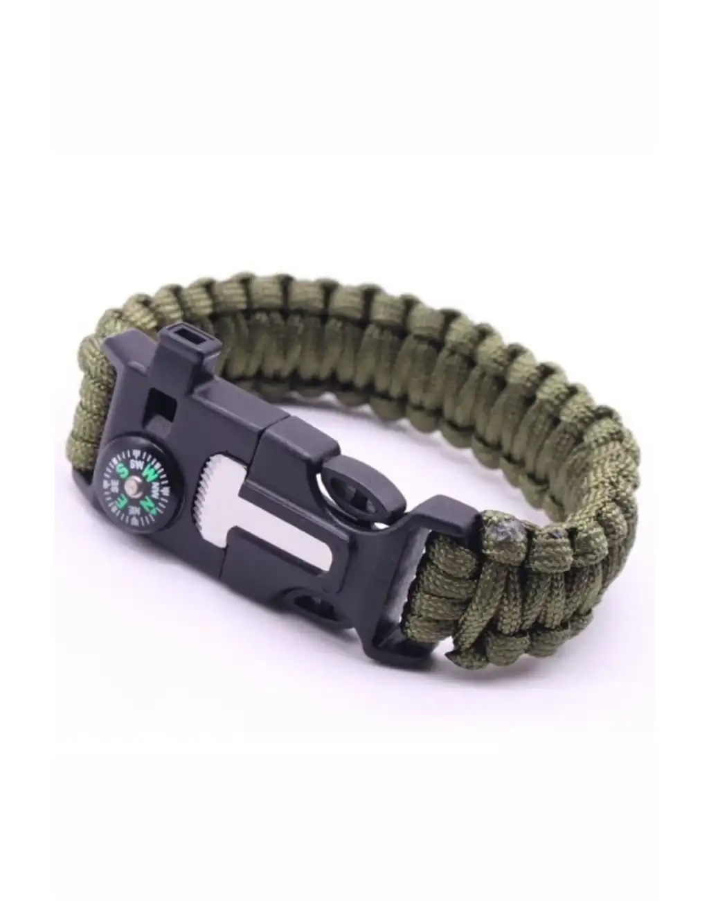 Premium Dayanıklı Pusulalı Yürüyüş Kamp Doğa Spor Hayatta Kalma Bilekliği Paracord Örgü Acil Durum
