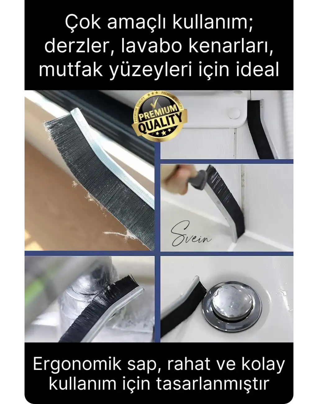 1 Adet Çok Amaçlı Multi İnce Temizlik Fırçası Derz Arası Banyo Mutfak Lavabo Detay Temizleme Aracı