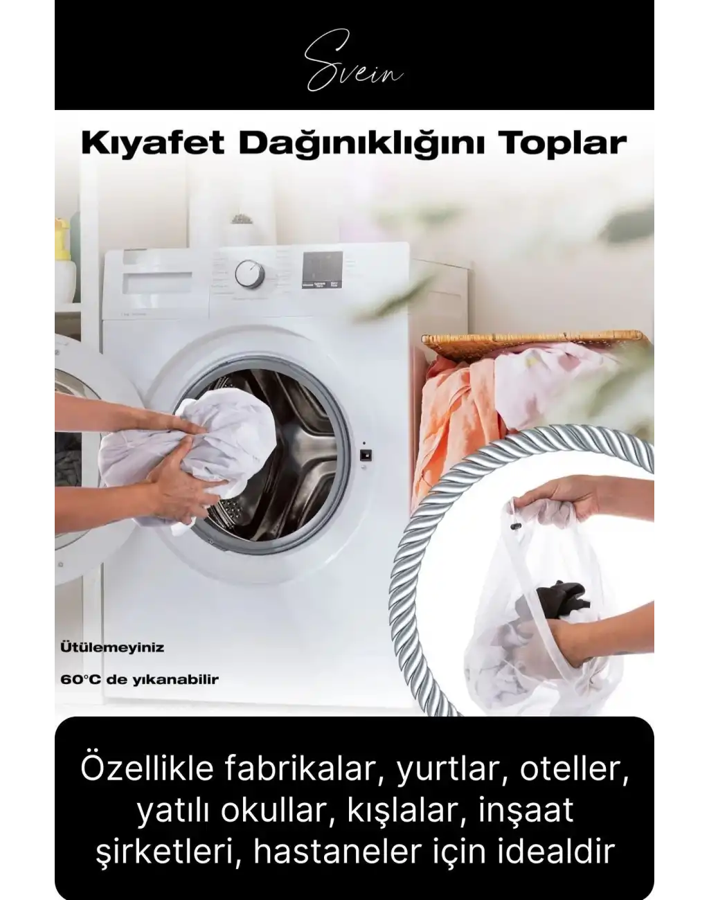 3 Adet Çamaşır Yıkama Filesi Maxi Kirli Elbise Giysi Kıyafet Torbası Okul Üniversite Yurt Asker İçin