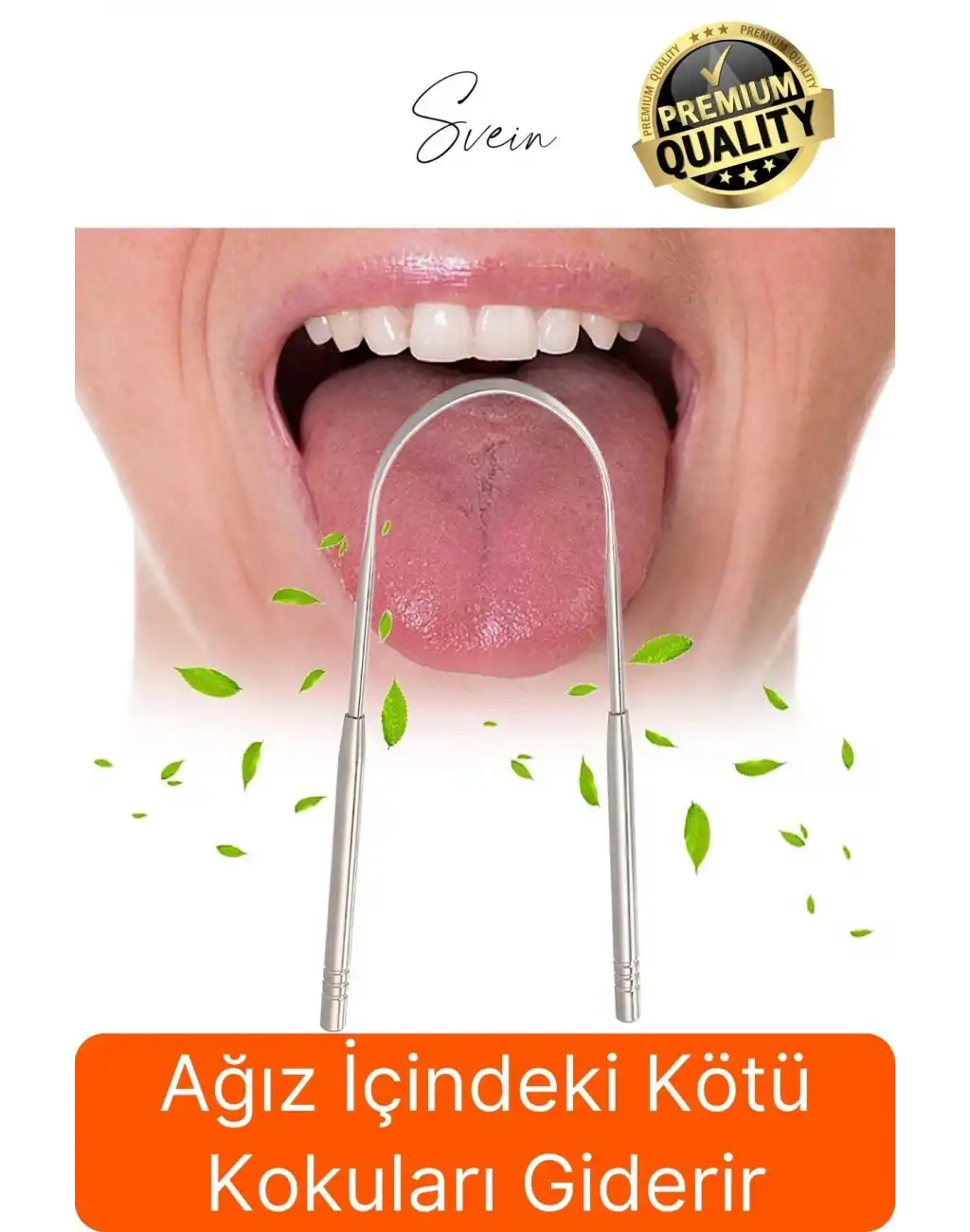 Paslanmaz Çelik Ağız Dil Temizleyici Aparat Bakır Renk U Şekil Kazıyıcı Kötü Koku Bakteri Giderici