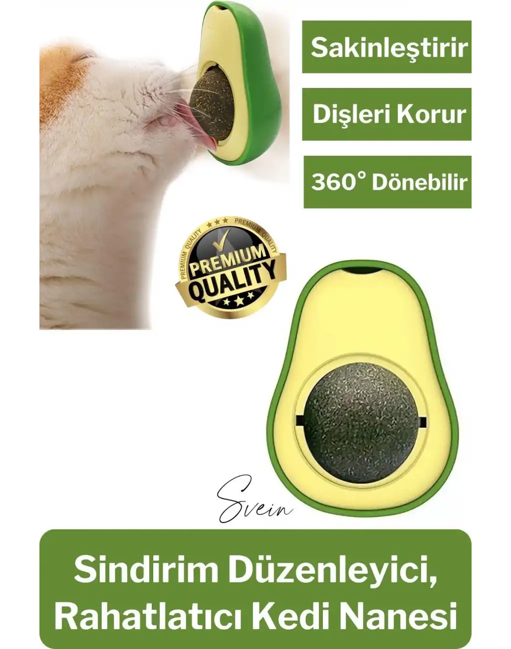 Doğal Avokado Kedi Nanesi Otu Topu Oyuncağı Yapışkanlı Yalama Sakinleştirici Catnip Yenilebilir Çimi