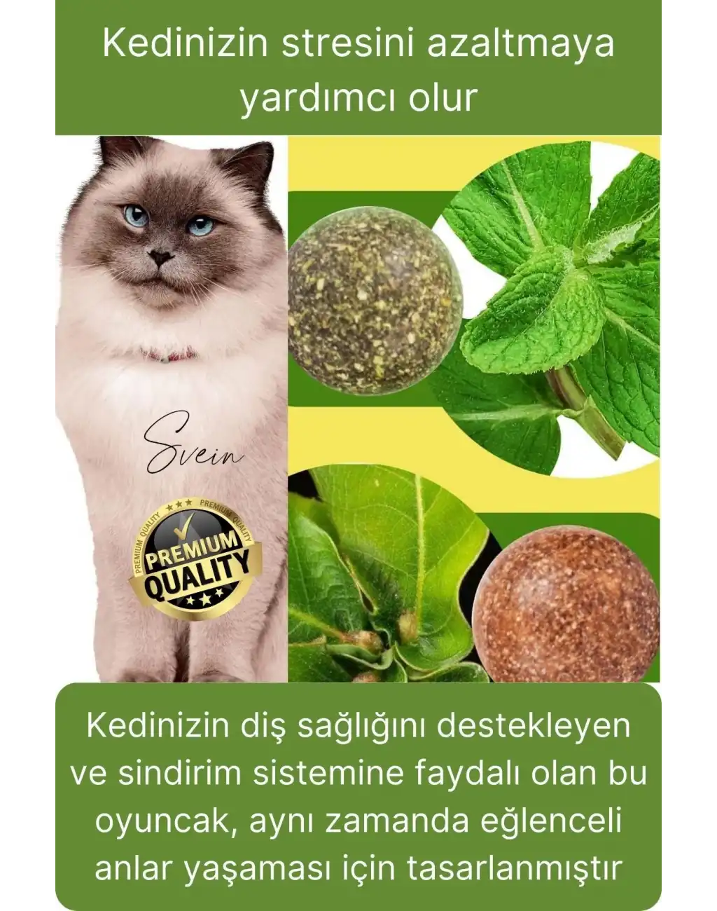 Doğal Avokado Kedi Nanesi Otu Topu Oyuncağı Yapışkanlı Yalama Sakinleştirici Catnip Yenilebilir Çimi