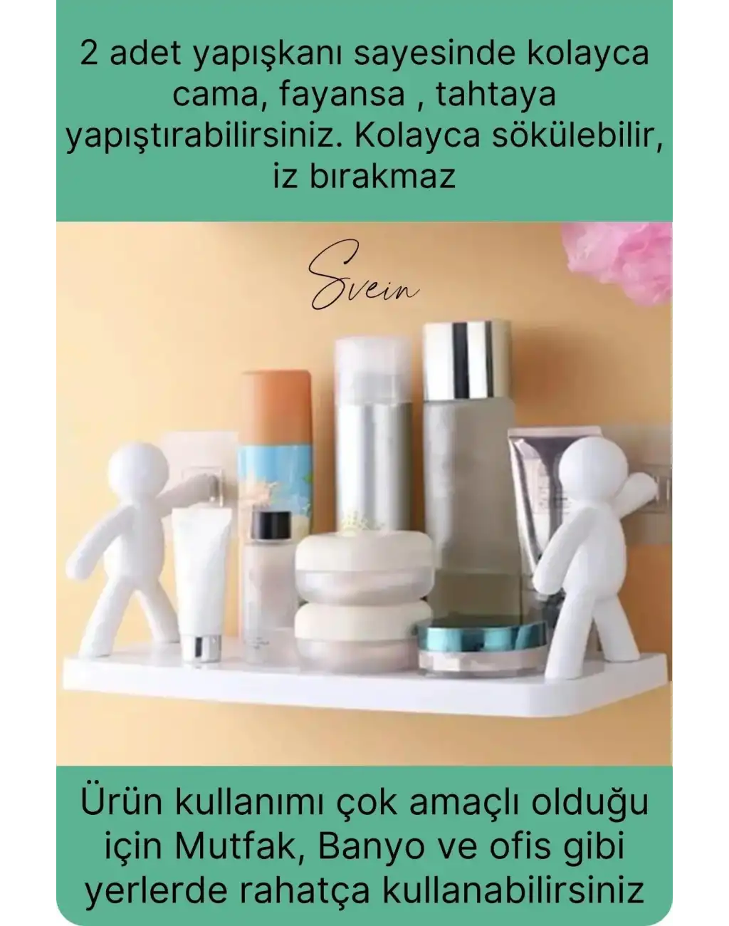 Sevimli İnsan Motifli Banyo Mutfak Ofis Baharat Raf Modern Organizer Düzenleyici Çöp Adam Çok Amaçlı