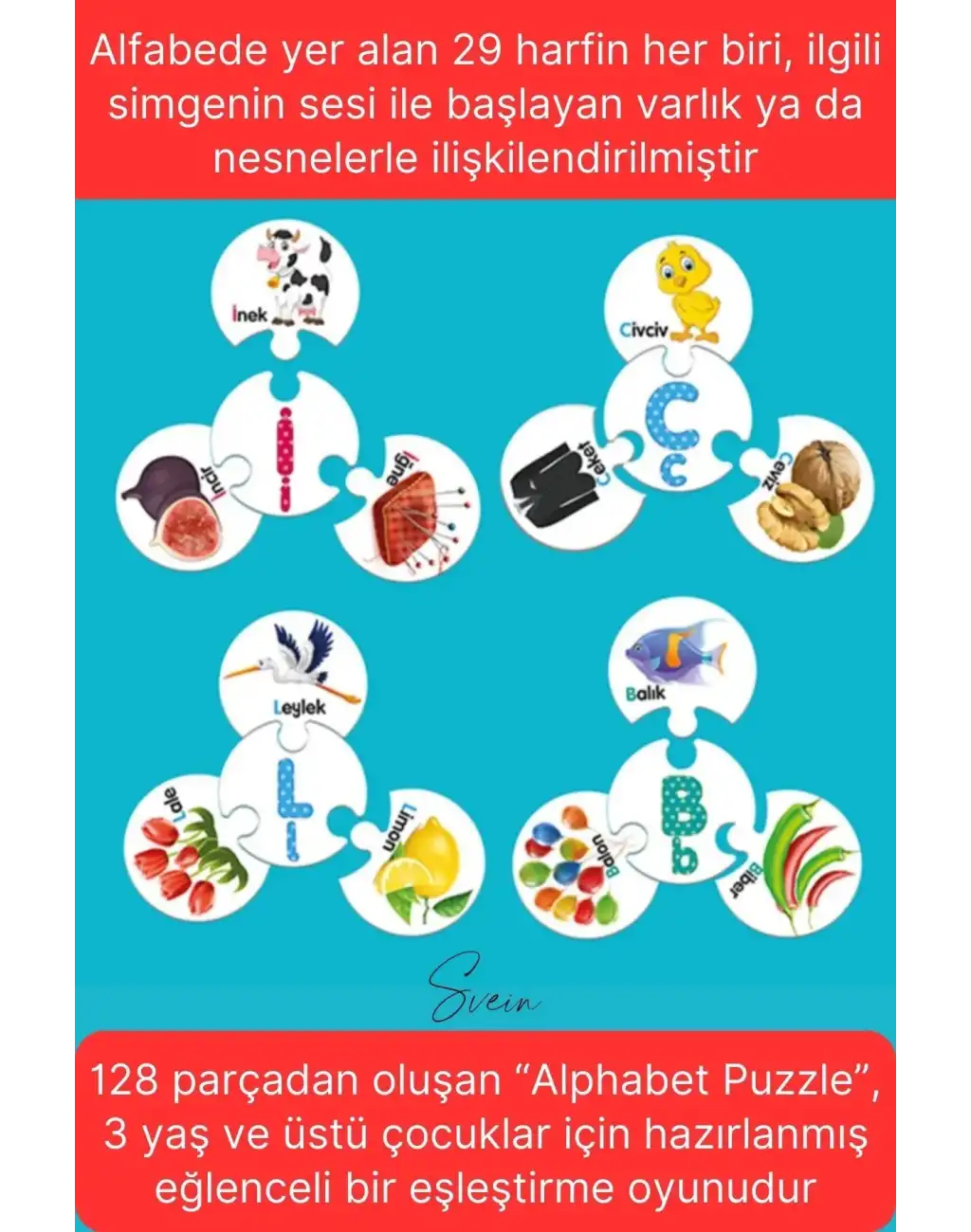 Alphabet Puzzle Eğitici Öğretici Alfabe Zeka Kartları Ebeveyn Çocuk Etkileşimi Okul Öncesi Oyuncak