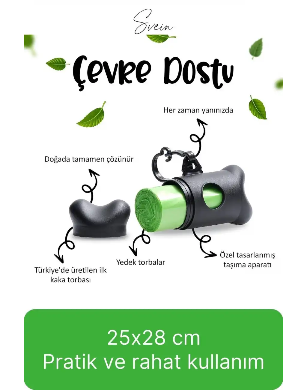 1 Adet Pratik Kutulu Askılı Taşınabilir Kedi Köpek Evcil Hayvan Kaka Dışkı Torbası 20 Poşet Yedek