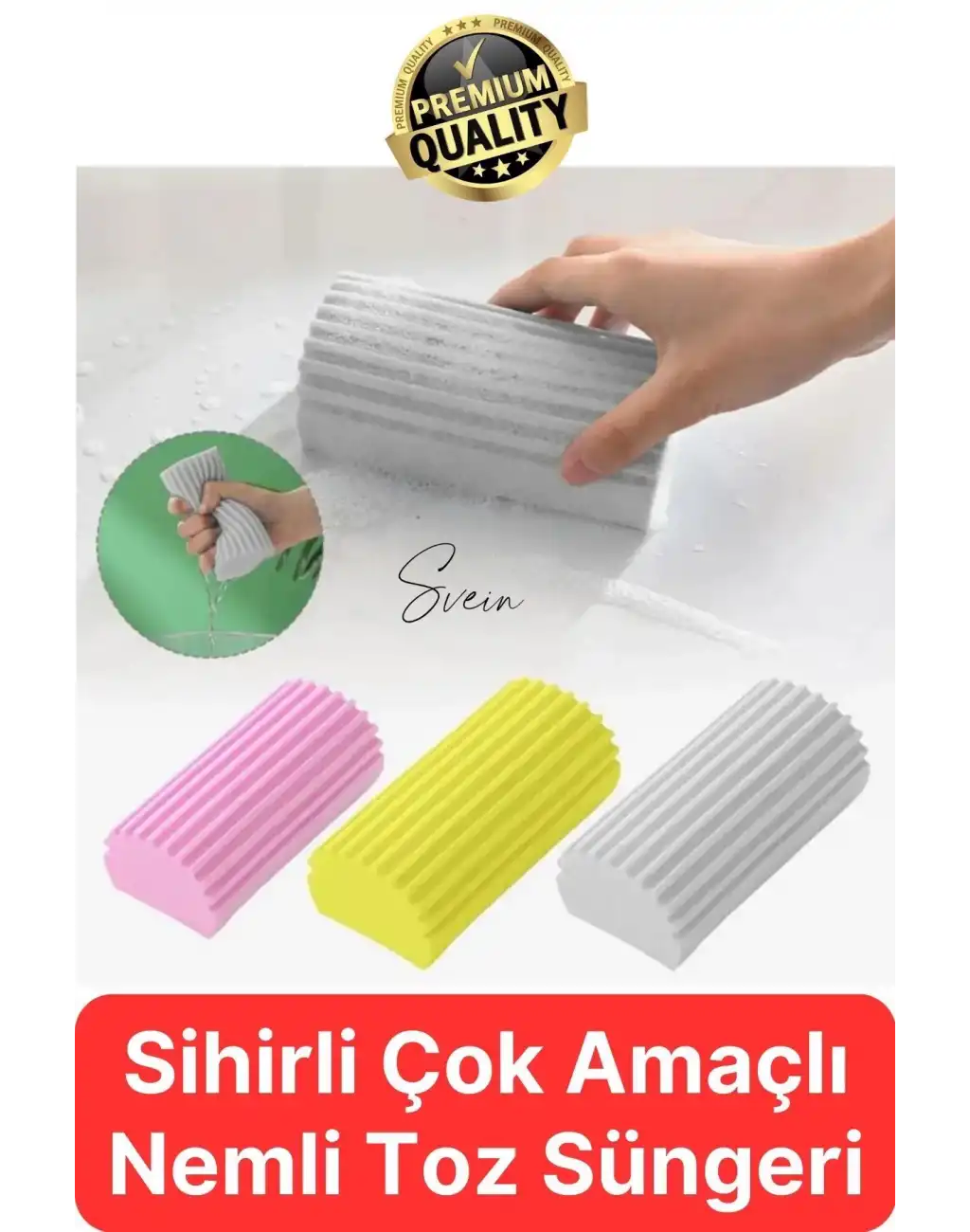 Sihirli Çok Amaçlı Nemli Silgi Toz Süngeri Mutfak Banyo Ev Araba Oto Temizlik Tekrar Kullanılabilir