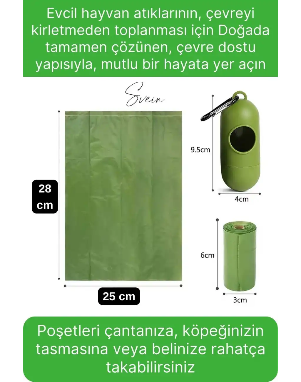 30 Adet Pratik Kutulu Askılı Taşınabilir Kedi Köpek Evcil Hayvan Kaka Dışkı Torbası 20 Poşet Yedek