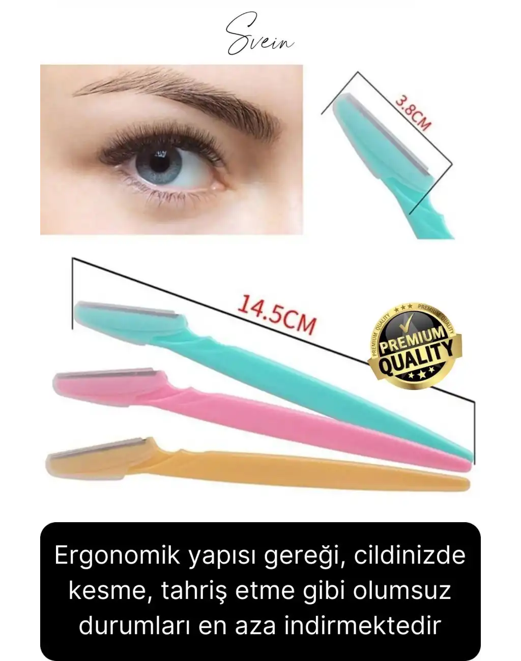 3lü Yüz Jileti Kaş Usturası Kadın Epilasyon Aleti Pratik Taşınabilir Kişisel Bakım Aparatı Epilatör