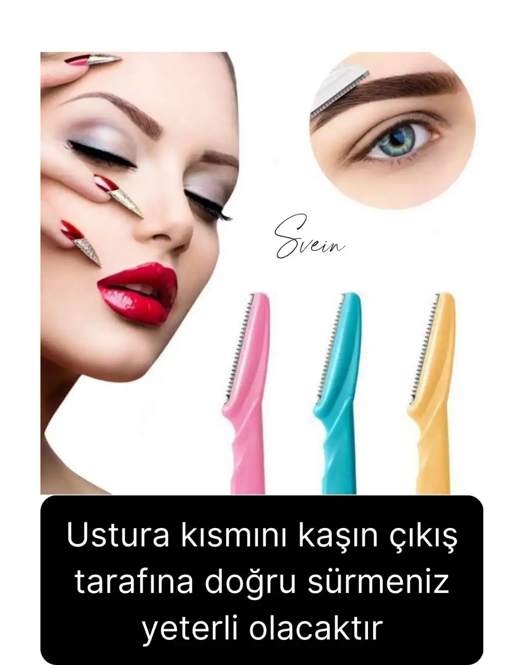 3lü Yüz Jileti Kaş Usturası Kadın Epilasyon Aleti Pratik Taşınabilir Kişisel Bakım Aparatı Epilatör