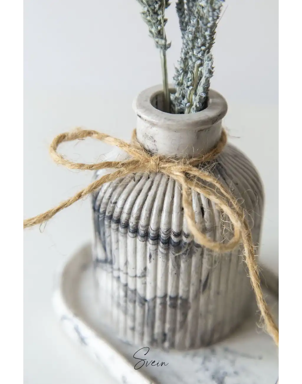 Premium Özel Tasarım Mermer Görünümlü Dekoratif Siyah Beyaz Taş Sunumluk Mumluk Vazo Aksesuar Seti