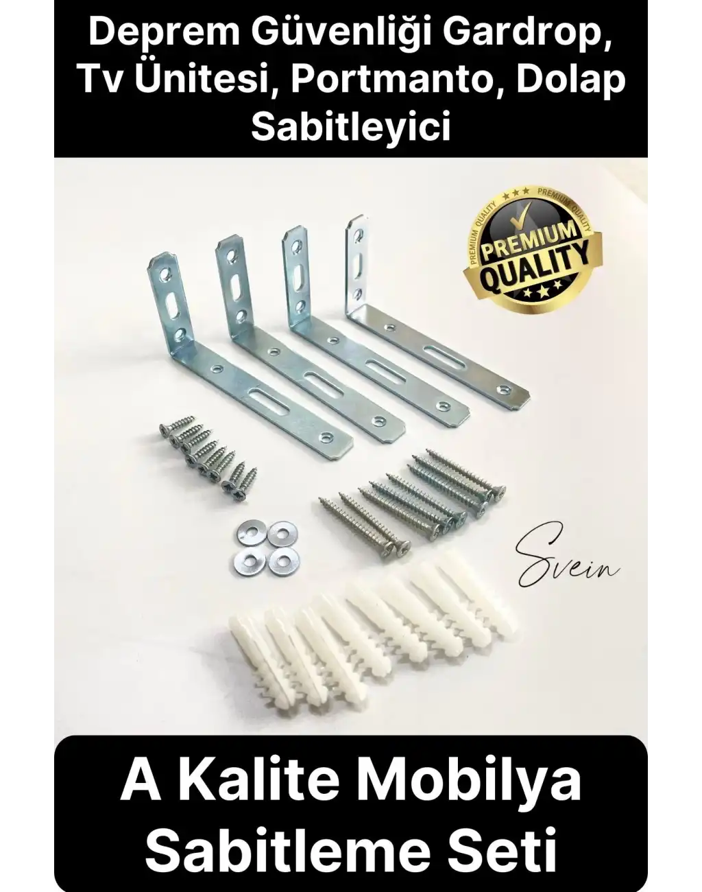 Deprem Güvenliği Dolap Duvara Sabitleme Aparatı Seti Mobilya Portmanto Gardırop Eşya L Demir Gönye