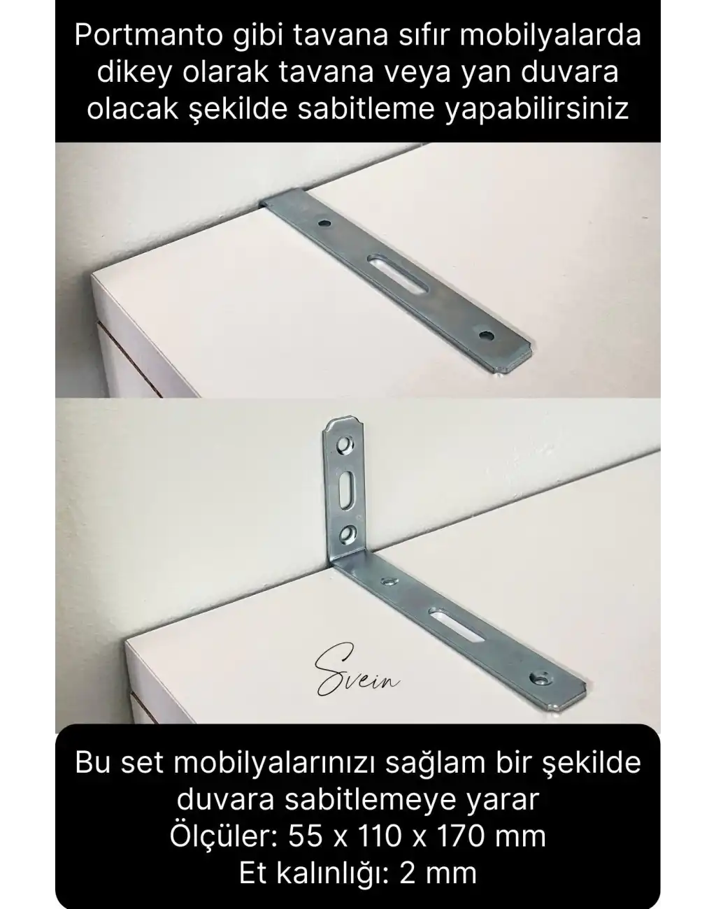 Deprem Güvenliği Dolap Duvara Sabitleme Aparatı Seti Mobilya Portmanto Gardırop Eşya L Demir Gönye