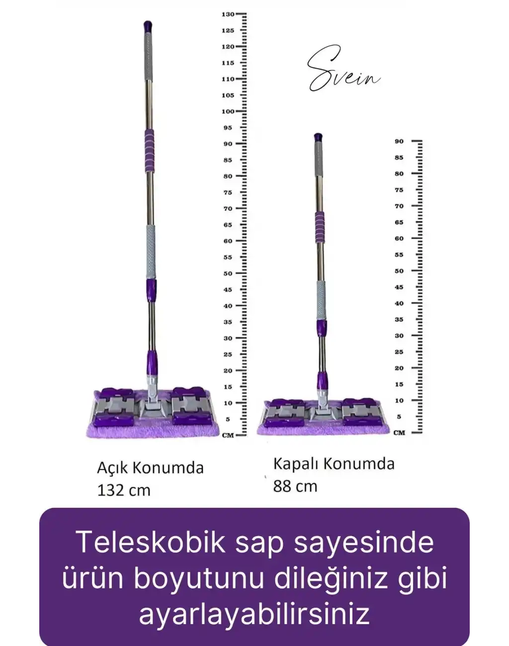Tak Kullan Çıkart Teleskopik Saplı Yedek Bezli Mandallı Dip Köşe Dar Alan Temizleme Mop Su Emici