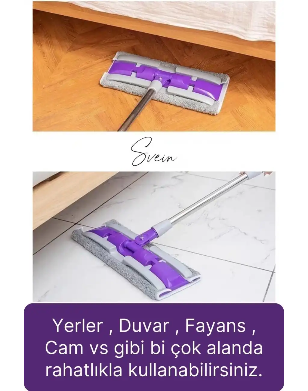 Tak Kullan Çıkart Teleskopik Saplı Yedek Bezli Mandallı Dip Köşe Dar Alan Temizleme Mop Su Emici