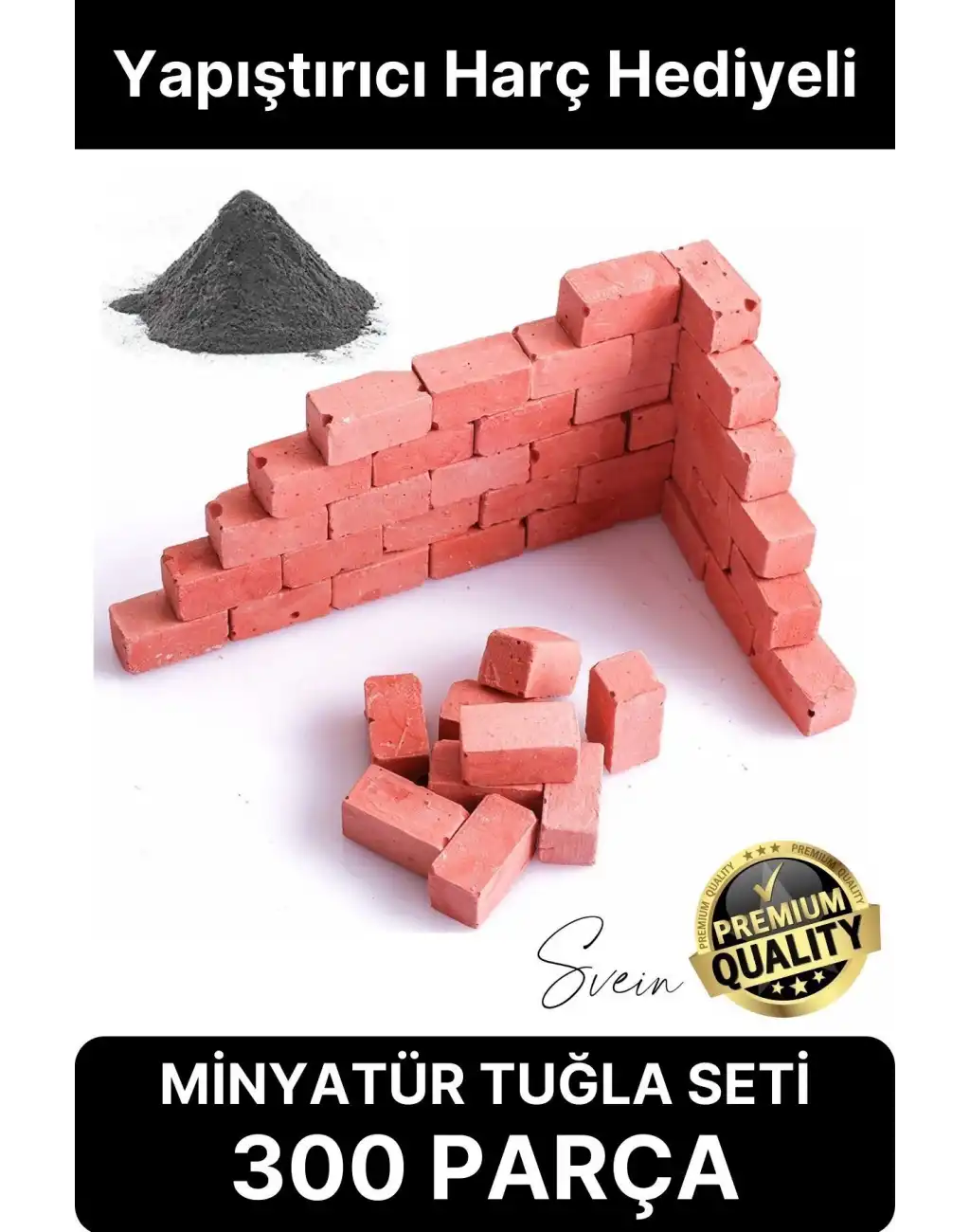 Özel Üretim 300 Parça Eğitici Öğretici Mini Tuğla İnşaat Maket Ev Kendin Yap Boya Beceri Hobi Seti
