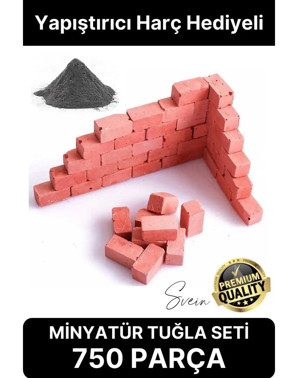 Özel Üretim 750 Parça Eğitici Öğretici Mini Tuğla İnşaat Maket Ev Kendin Yap Boya Beceri Hobi Seti