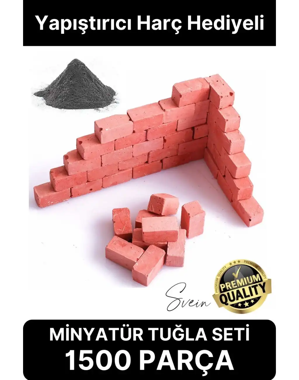 Özel Üretim 1500 Parça Eğitici Öğretici Mini Tuğla İnşaat Maket Ev Kendin Yap Boya Beceri Hobi Seti