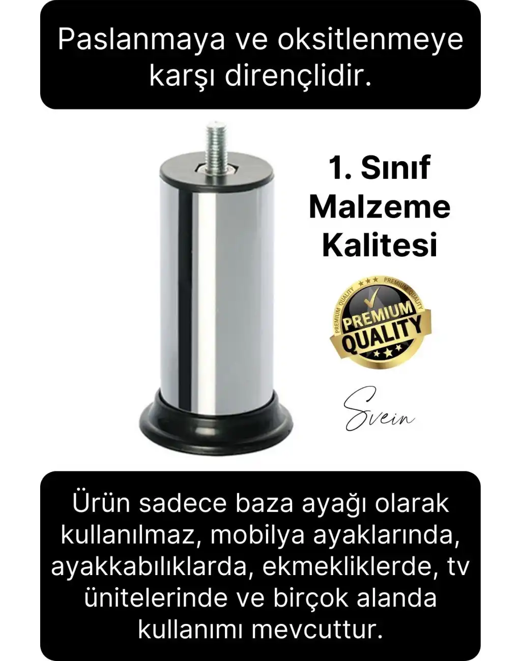 4 Adet 1. Sınıf A Kalite Krom M10 Paslanmaz Baza Koltuk Kanepe Destek Ayağı Mobilya Tv Ünitesi Sehpa