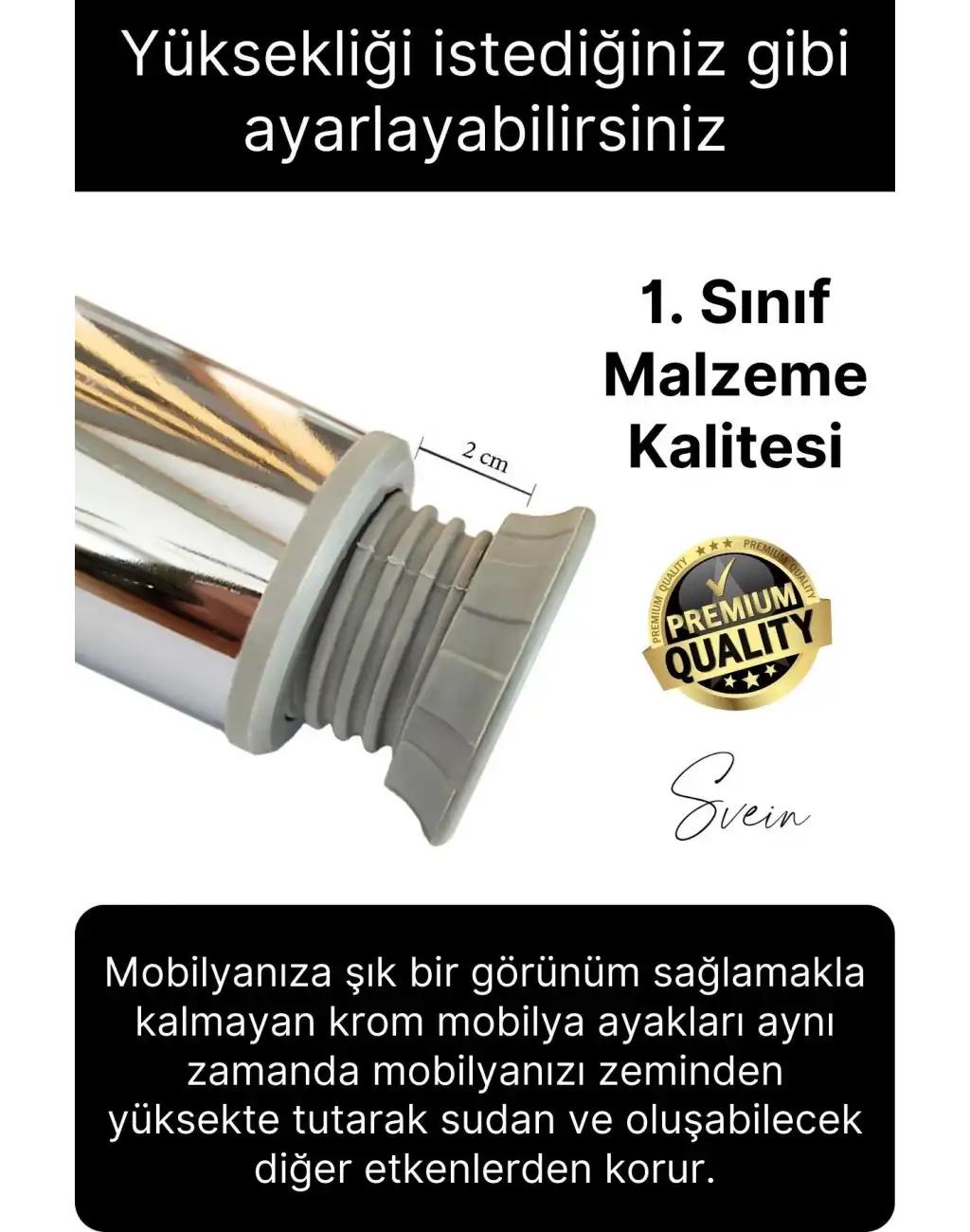 8 Adet 1. Sınıf A Kalite Krom Tablalı Ayarlanabilir Baza Koltuk Kanepe Ayağı Mobilya Tv Ünitesi