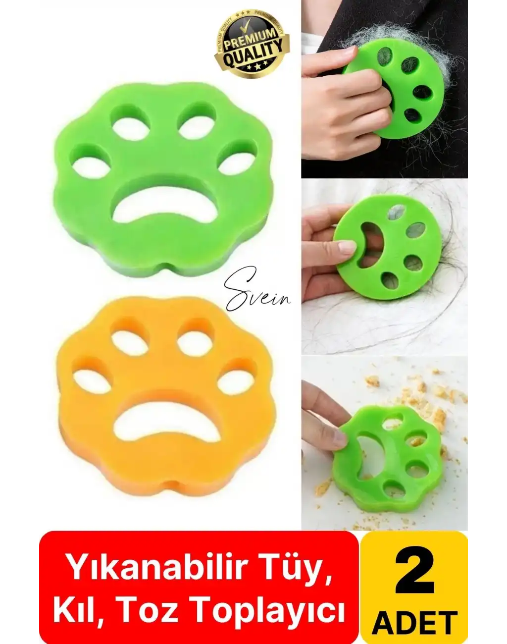 2li Pratik Çok Amaçlı Tüy Toz Kıl Toplayıcı Elbise Temizleme Aparatı Yıkanabilir Çamaşır Makinası