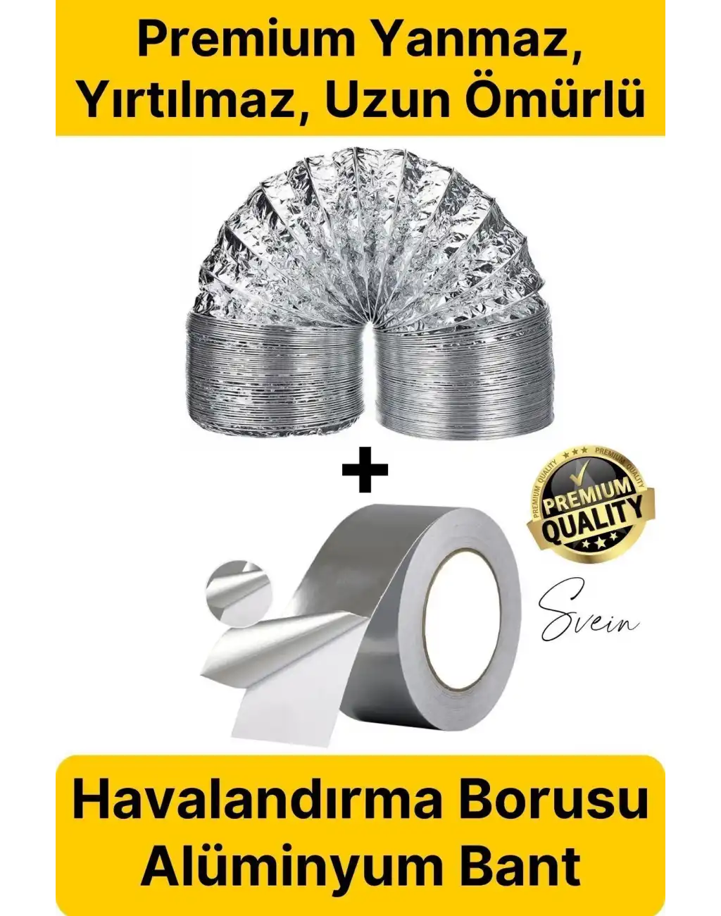 2li Premium Yırtılmaz Yanmaz Ankastre Aspiratör Davlumbaz Havalandırma Borusu Alüminyum Folyo Bant