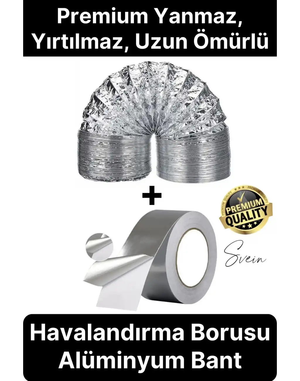 2li Premium Yırtılmaz Kopmaz Ankastre Aspiratör Davlumbaz Havalandırma Borusu Alüminyum Folyo Bant