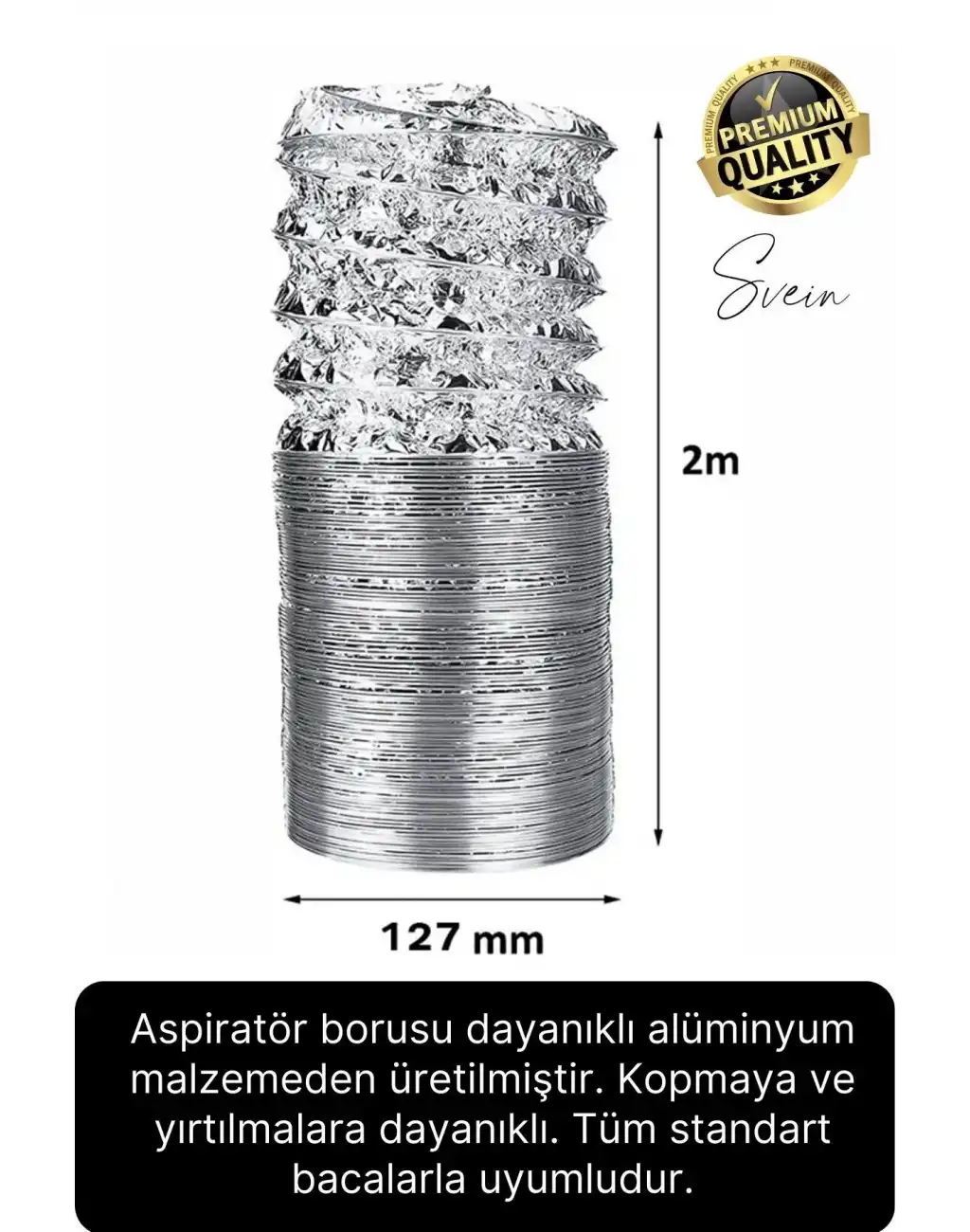 2li Premium Yırtılmaz Kopmaz Ankastre Aspiratör Davlumbaz Havalandırma Borusu Alüminyum Folyo Bant