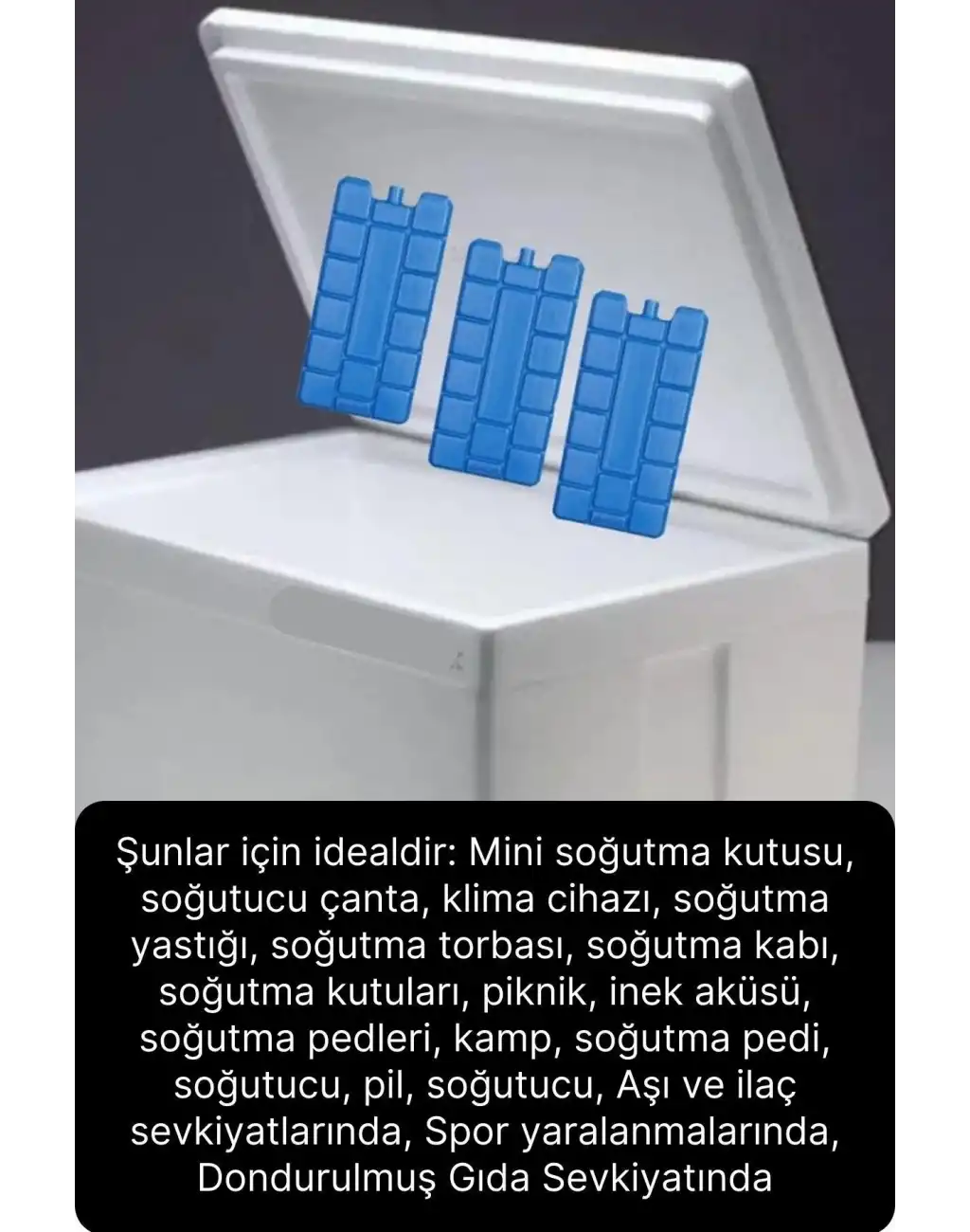 5 Adet Buz Aküsü 12 Saat Termal Soğutma Kamp Piknik Seyahat Yiyecek İçecek Çanta Soğuk Kutusu