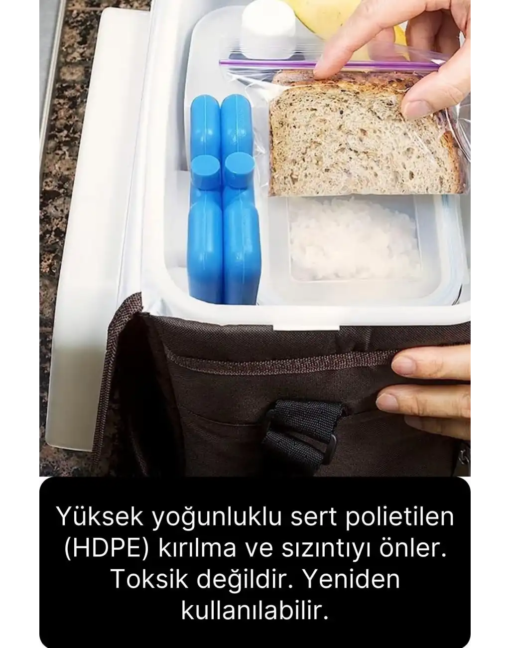 5 Adet Buz Aküsü 12 Saat Termal Soğutma Kamp Piknik Seyahat Yiyecek İçecek Çanta Soğuk Kutusu