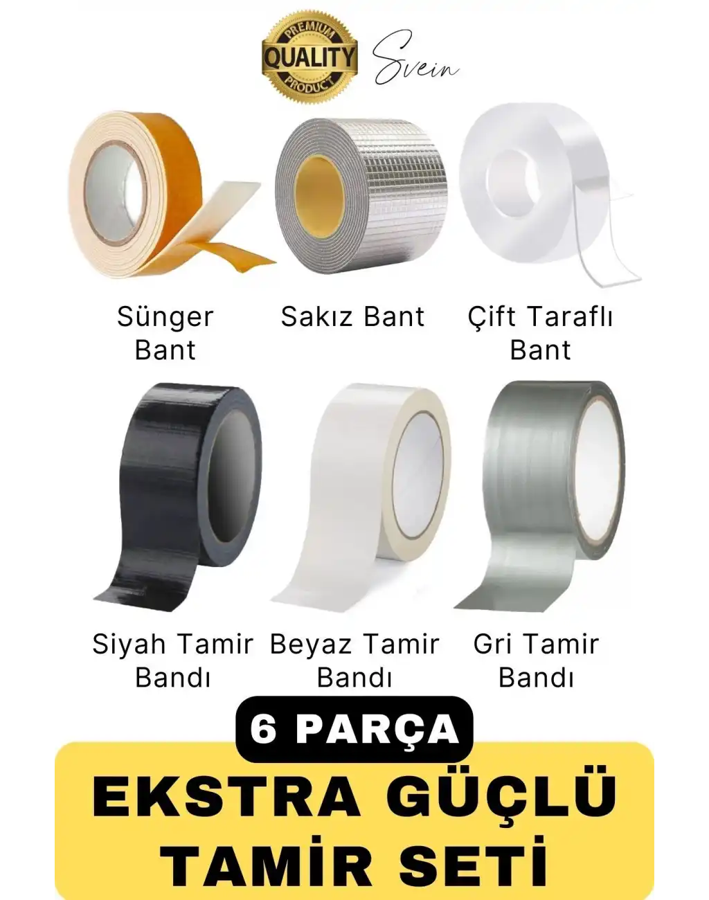 Premium Ekstra Güçlü Sızdırmaz Su Geçirmez Mutfak Lavabo Kenar Tamir Bandı Sakız Bant Çift Taraflı