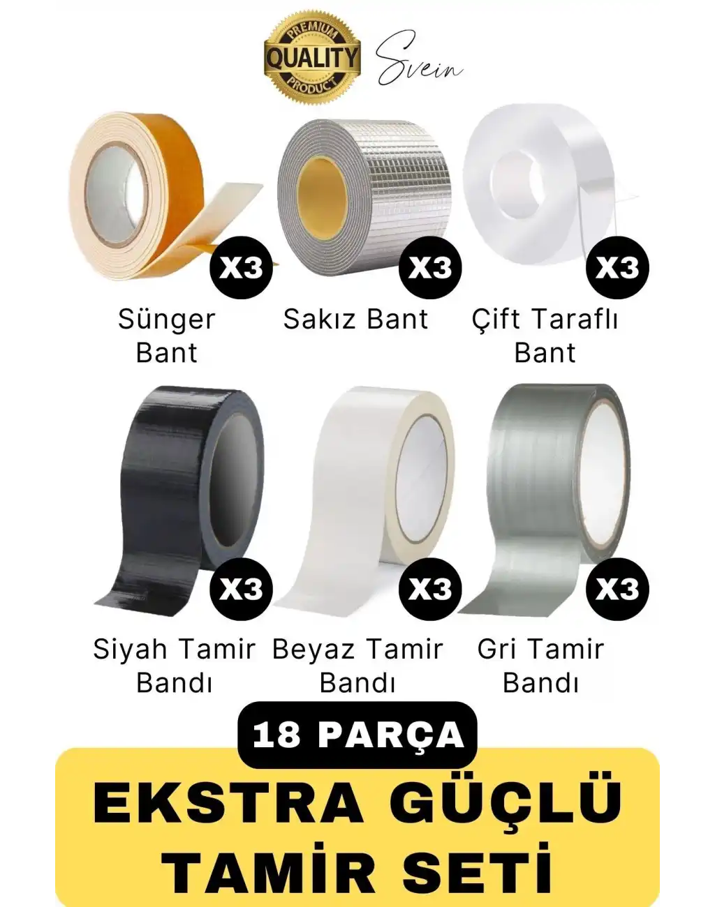 Premium Ekstra Güçlü Sızdırmaz Su Geçirmez Mutfak Lavabo Kenar Tamir Bandı Sakız Bant Çift Taraflı