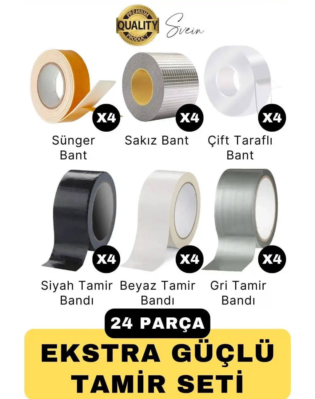 Premium Ekstra Güçlü Sızdırmaz Su Geçirmez Mutfak Lavabo Kenar Tamir Bandı Sakız Bant Çift Taraflı