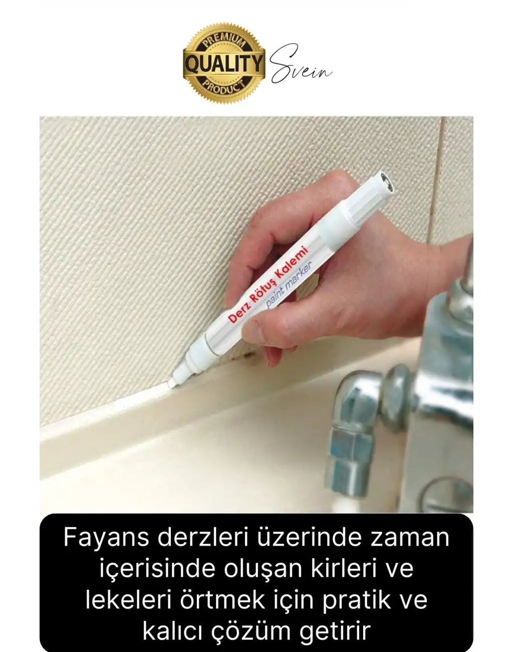 İkili Beyaz Derz Kalemi Fayans Arası Yenileme Rötuş Boya Dolgu Set Hızlı Kuruyan Kokusuz Kalıcı